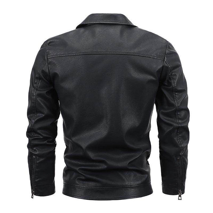 Jacket Men's Leather PU Coat Motorcycle Clothing - Magellan Fashion Shop