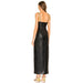 V-neck Suspender Skirt Split Metal Chain Dress - Magellan Fashion Shop