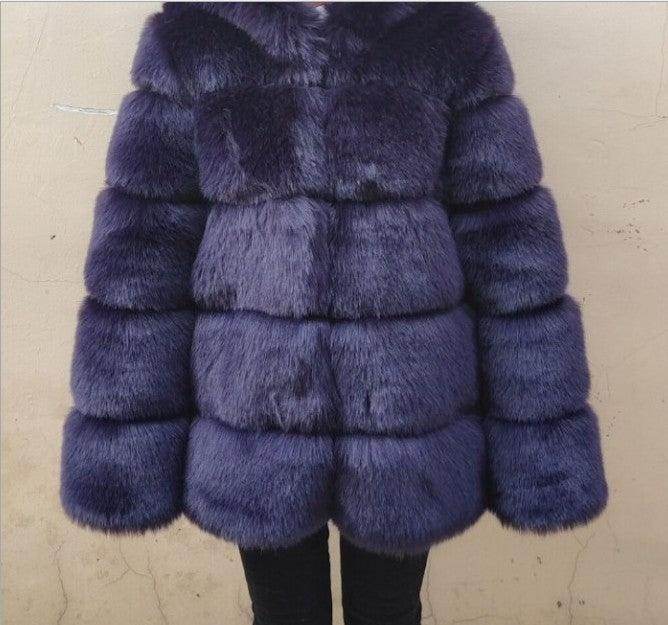 Fox Fur Slimming Stand Collar - Magellan Fashion Shop