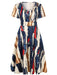 Independent Station Fashion Elegant Asymmetry Large Skirt V-neck Dress Party Evening Dress - Magellan Fashion Shop