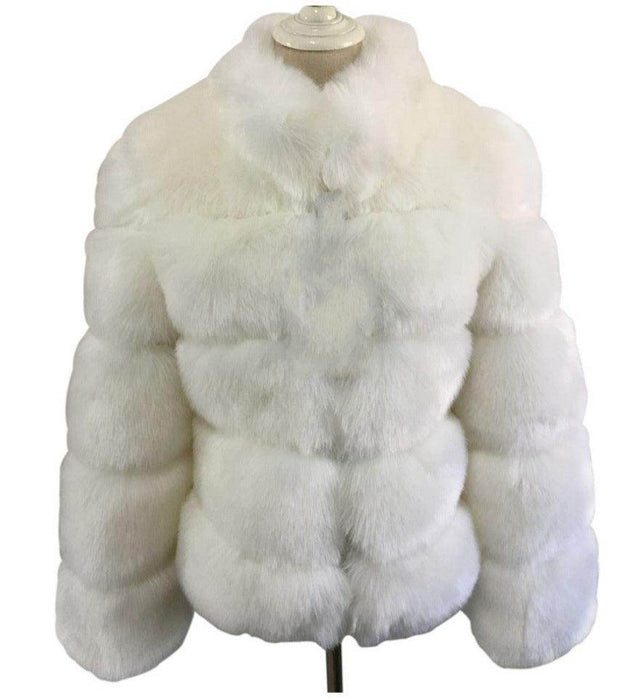 Fox Fur Slimming Stand Collar - Magellan Fashion Shop