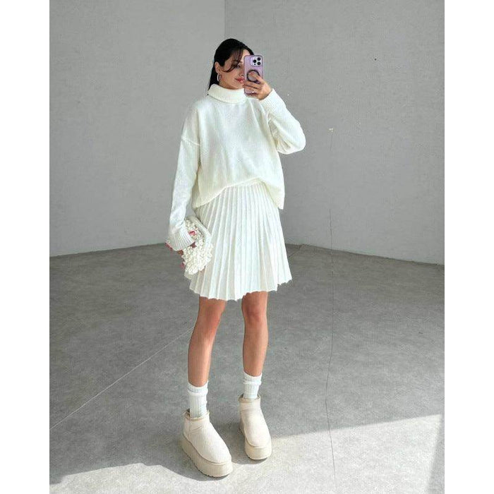 Women's All-matching Sweater Short Skirt Two-piece Suit - Magellan Fashion Shop