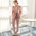 Lace-up Waist Suit Jacket Trouser Suit Women - Magellan Fashion Shop