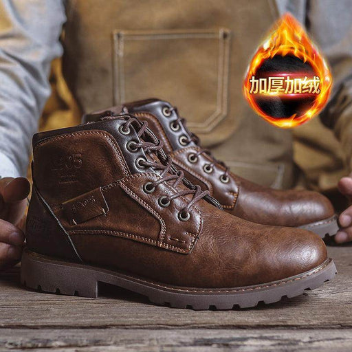 Retro British Style Leather Boots - Magellan Fashion Shop
