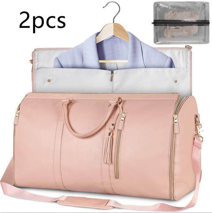 Large Capacity Travel Duffle Bag Women's Handbag Folding Suit Bag Waterproof Clothes Totes - Magellan Fashion Shop