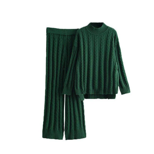Mock Neck Sweater Twist Suit Female Fashionable Knitted - Magellan Fashion Shop