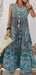 Holidaya Ladies Summer Floral Print Round Neck Sleeveless Dress For Casual Or Vacation - Magellan Fashion Shop
