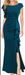 High Waist Slit Dress Elegant Fashion Round Neck Commuting Style Dress Evening Party Dress - Magellan Fashion Shop