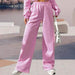 Pink Front Zip Hooded Sweatshirt And Two-piece Pants - Magellan Fashion Shop