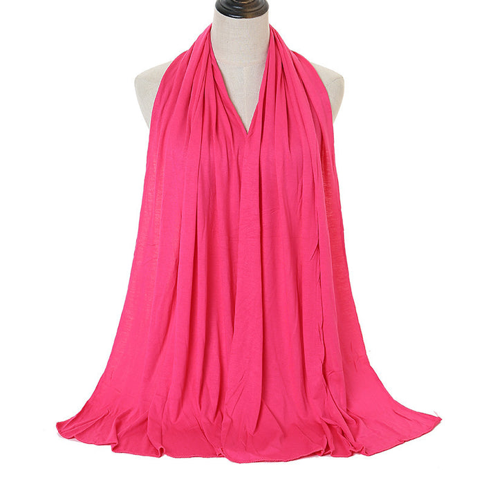 Solid Color Cotton Warm Shawl