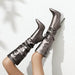 New Stiletto Gold And Silver Boots - Magellan Fashion Shop