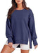 Solid Oversized Sweatshirt Crew Neck Long Sleeve - Magellan Fashion Shop