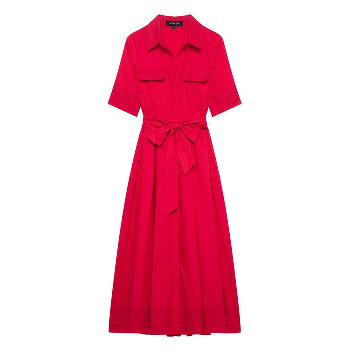 Slim Waist Poplin Short Sleeve Dress - Magellan Fashion Shop