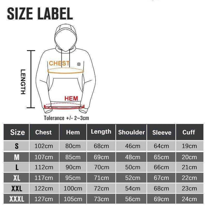 New Outdoor Electric USB Heating Sweaters Hoodies Men Winter Warm Heated Clothes Charging Heat Jacket Sportswear - Magellan Fashion Shop