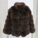 Fox Fur Slimming Stand Collar - Magellan Fashion Shop