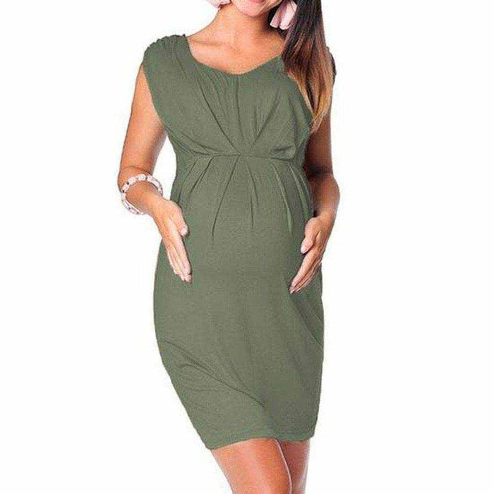Bodycon Dress Maternity-Clothes Sexy Summer Pregnant-Women New-Fashion Sleeveless Solid - Magellan Fashion Shop