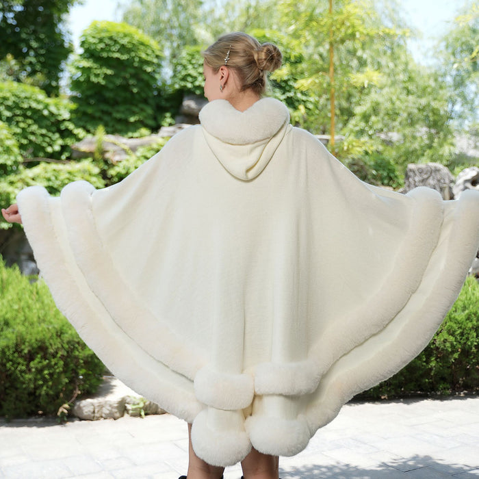 Loose Knitted Cloak Plus Size Easy Matching Coat Women