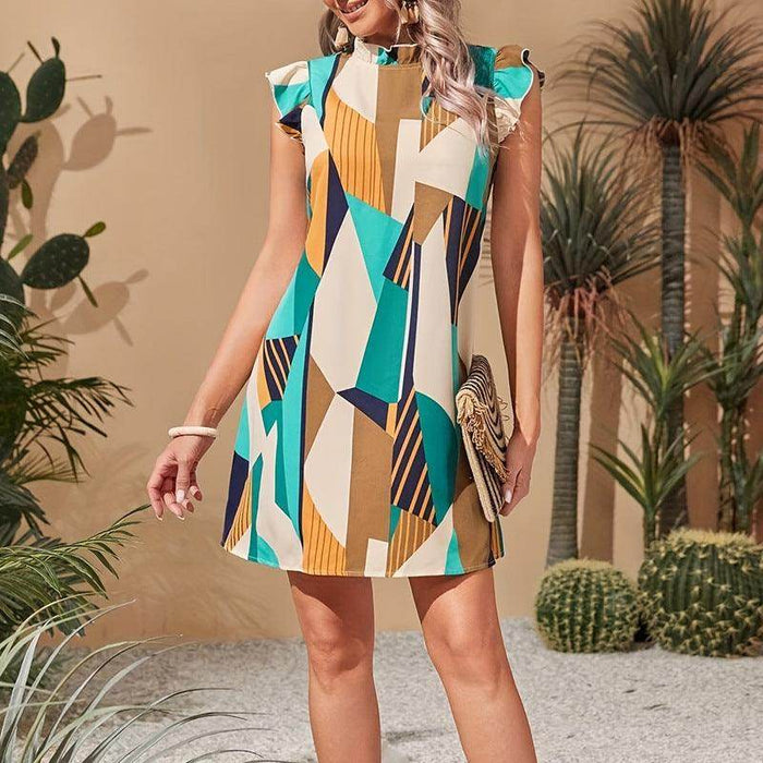 Printed Fungus Printing Dress Women - Magellan Fashion Shop