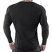 Men Tight Top Elastic Quick Drying Cotton Blend Long Sleeve T Shirt for Fitness Running Black XXL - Magellan Fashion Shop