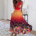 Women's Sleeveless Dress Exquisite Floral Print - Magellan Fashion Shop