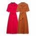 Slim Waist Poplin Short Sleeve Dress - Magellan Fashion Shop