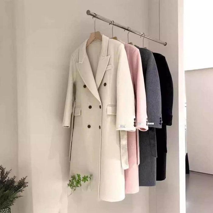 Double-breasted Shoulder Double-sided Wool Overcoat - Magellan Fashion Shop