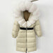 Women's Long Cinched Hoodie Real Fox Collar Fur Down Jacket Coat - Magellan Fashion Shop