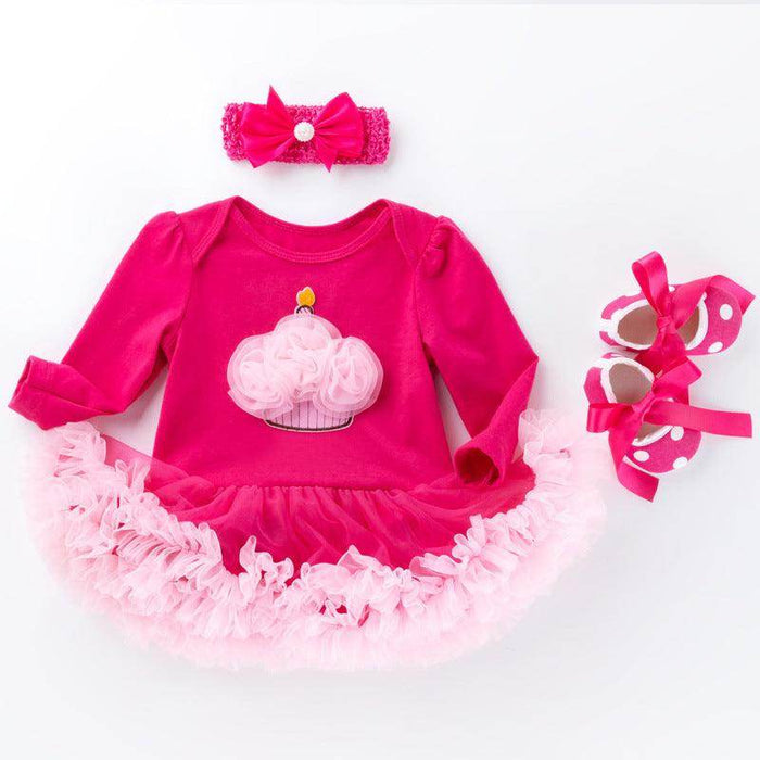 Three-piece suit of baby toddler shoes dress - Magellan Fashion Shop