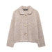 Fashionable All-match Flower-shaped Decorated Row Button Knitted Coat - Magellan Fashion Shop
