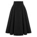 Women's Fashion Casual Skirt With Pockets Retro High Waist Pleated - Magellan Fashion Shop
