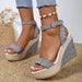 High Heel Denim Fabric Ankle-strap Sandals Women - Magellan Fashion Shop