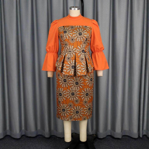 Women's Floral Print Flare Sleeve Dress - Magellan Fashion Shop