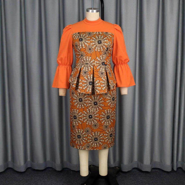 Women's Floral Print Flare Sleeve Dress - Magellan Fashion Shop