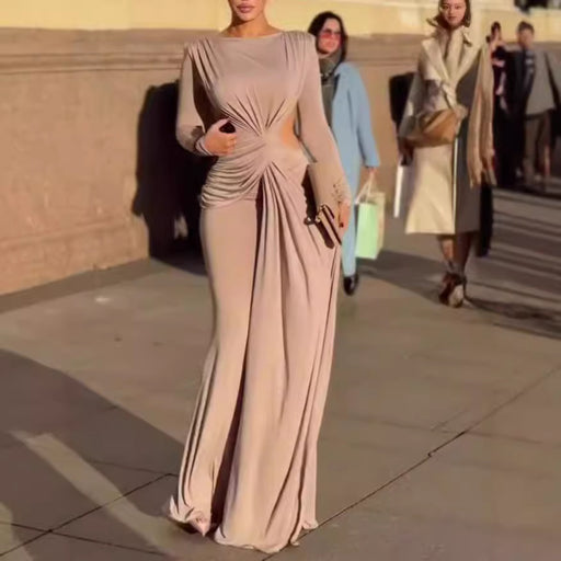 Women's Waist-baring Slim-fit Muses Long Dress - Magellan Fashion Shop