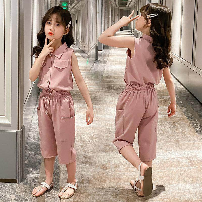 Two-piece Suit Girl Western Style Children Tooling Fashionable Princess - Magellan Fashion Shop