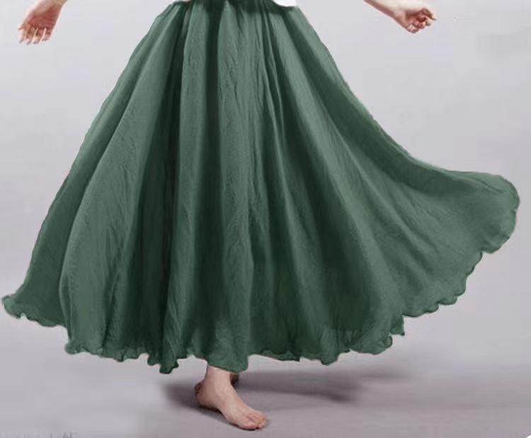Lady Literature Plus Size Cotton And Linen Skirt - Magellan Fashion Shop