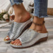 Fashion Crocodile-pattern Wedges Sandals - Magellan Fashion Shop