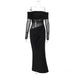 Off-shoulder Mesh Hollow Dress Women - Magellan Fashion Shop