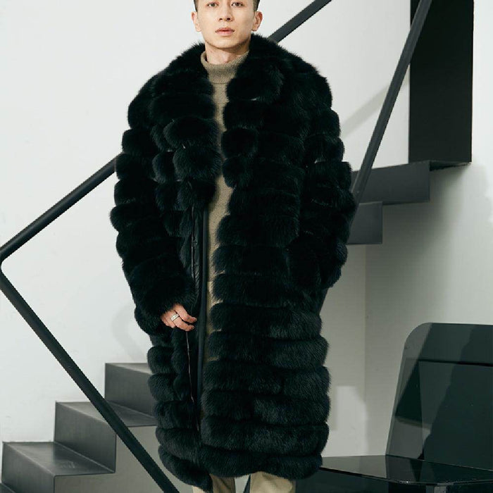 Men's Real Fur Long Fur Coat Winter - Magellan Fashion Shop
