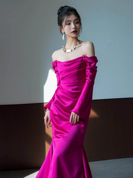 Evening Light Luxury High-grade Bridal Gown Wedding Off-shoulder Toast Dress - Magellan Fashion Shop