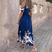 Fashion Shoulder-baring Printed Waist-controlled Long Dress - Magellan Fashion Shop