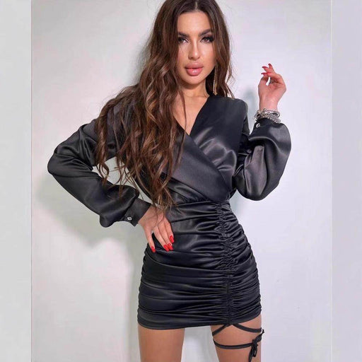 Slimming Long Sleeves High Waist Sheath Dress Women - Magellan Fashion Shop