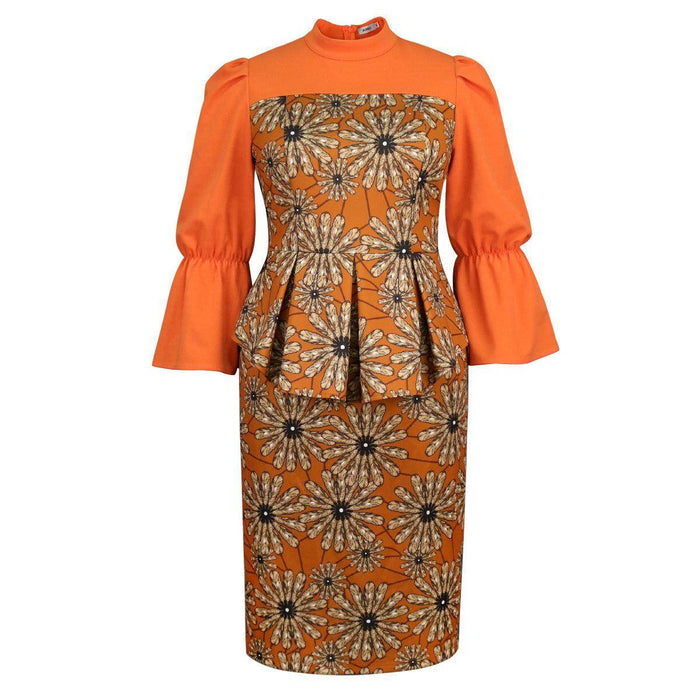 Women's Floral Print Flare Sleeve Dress - Magellan Fashion Shop