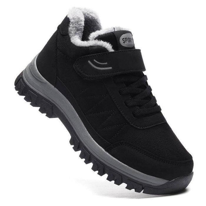 Shoes For The Old Women's Thickened Velvet Warm Cotton Shoes Leather Surface Walking Shoes Non-slip - Magellan Fashion Shop