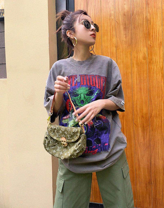 Heavy Industry Old Fat Rock Tie-dye Printing Couple T-shirt - Magellan Fashion Shop