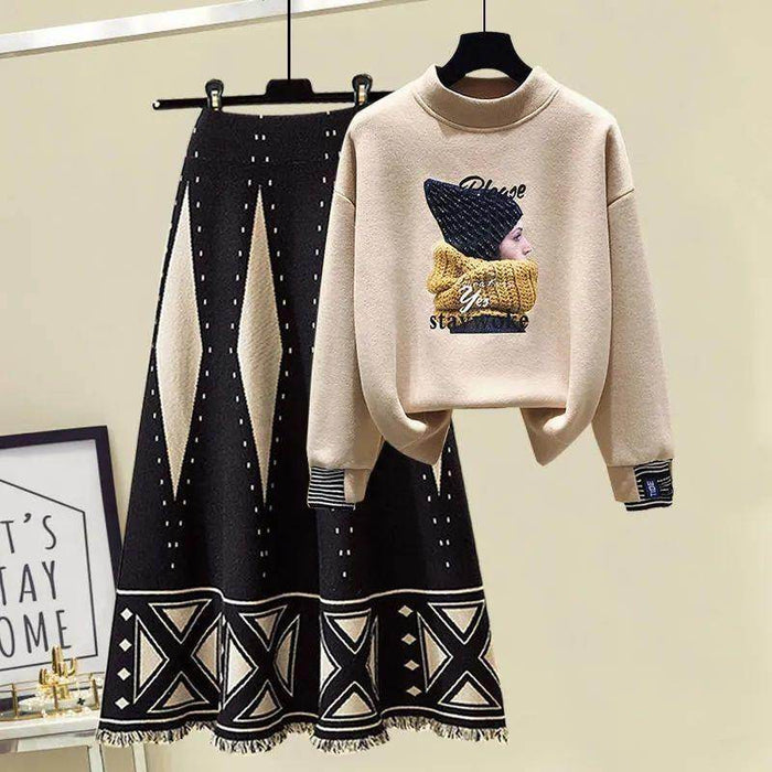 Slimming Sweatshirt Two Pieces Mid-length -piece Set - Magellan Fashion Shop