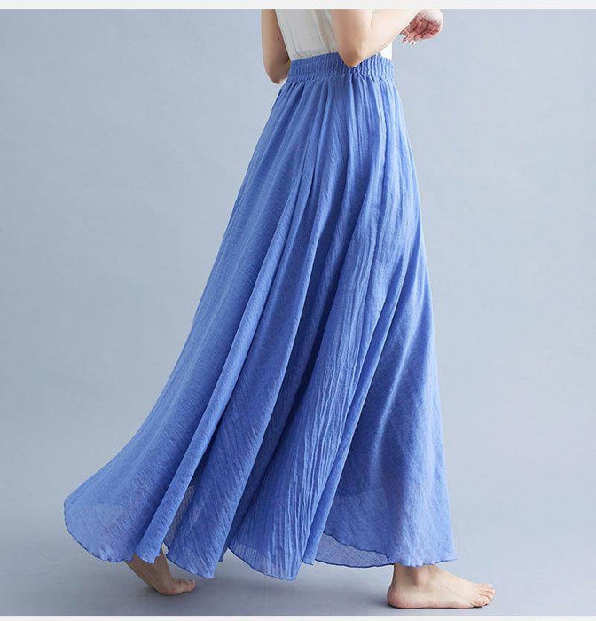 Lady Literature Plus Size Cotton And Linen Skirt - Magellan Fashion Shop