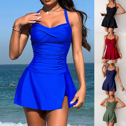 Summer Split Swimsuit Female Skirt Style Plus Size - Magellan Fashion Shop