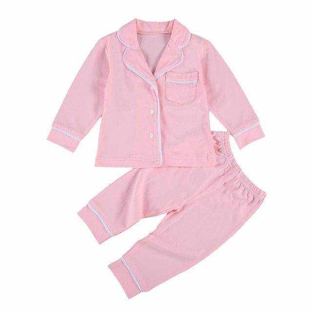 Cotton Two Piece Pajama Sets Toddler Kids Baby Girl Boy - Magellan Fashion Shop