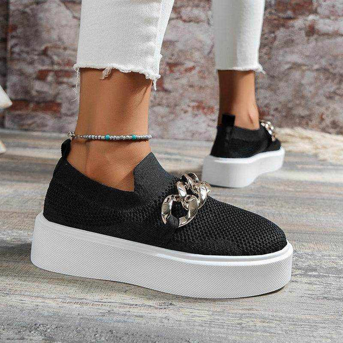 Chain Flats Shoes Women Breathable Mesh Shoes - Magellan Fashion Shop